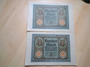 100 Mark 1920 Banknote Geldschein Inflationsgeld Paper Money Deutschland - Bild 1 von 12