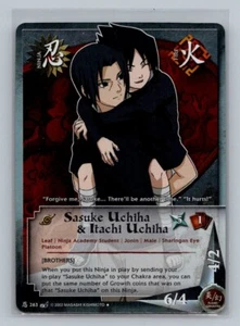 1x NARUTO CCG SASUKE UCHIHA & ITACHI UCHIHA 263 SILVER FOIL HOLO BANDAI VINTAGE - Picture 1 of 1