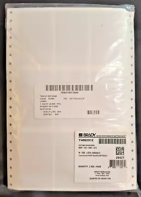 Brady DAT-63-292-2.5 2,500 labels - Image 1 of 3