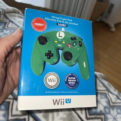 PDP Wired Fight Pad for Wii U - Luigi Brand New Sealed Box Brothers - Image 1 of 4