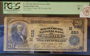 Fr. 650 1902 PB $20 Charter #828 PCGS 6 - Picture 1 of 2