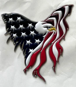 3-D AMERICAN DECAL - FADE AND WEATHER RESISTANT 4" x 4 " - Picture 1 of 9