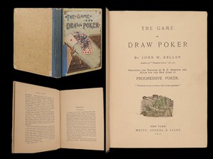 1887 Gambling 1ed Draw POKER Card Games Casino Rules & Strategy Keller RARE