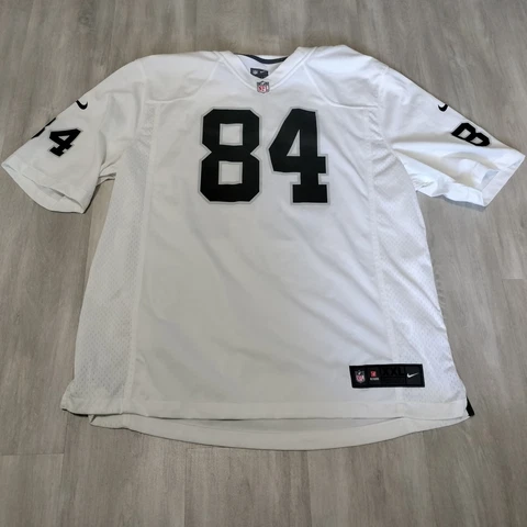 Nike On Field NFL Jersey Men's XXL White Antonio Brown #84 Raiders Cover