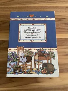 Susan Winget Homespun Treasures BookShelf Puzzles Two 500 Pc Cork Board COMPLETE - Picture 1 of 24
