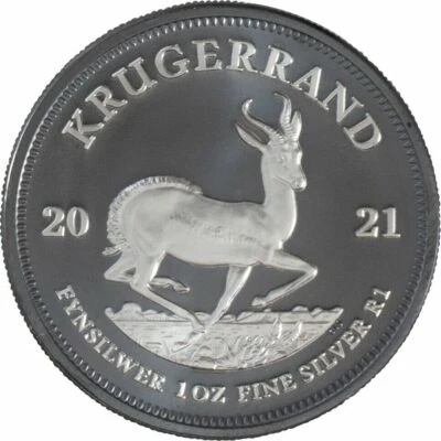 1 UNZE 999 SILBER - AFRIKA KRÜGERRAND / SPRINGBOCK - SILBERMÜNZE -SILBERBARREN  - Bild 1 von 3