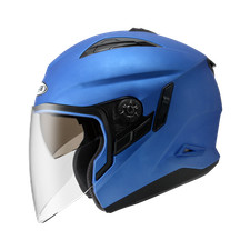 ZEUS ZS-613B MATTE BLUE JET HELMET 