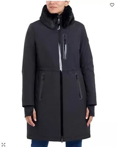 Neu mit Etikett Michael Kors Damen-Anorak-Regenmantel mit Kunstfellbesatz XL 260 $ - Bild 1 von 3