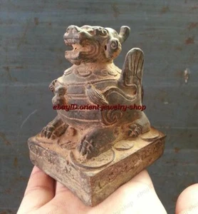 Vintage Old Remarkable Private Copper Stamp Bronze statue seal - Bild 1 von 4