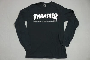 Thrasher Skateboard Magazine Shirt Boys Teens Small Black Skateboarding - Picture 1 of 9