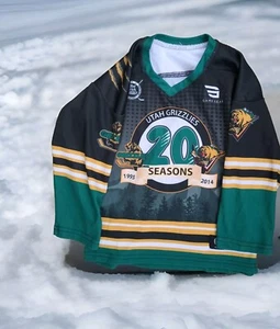 Utah Grizzlies ECHL Hockey Minors Game Gear Youth Small YS 2014 20th Anniversary - Picture 1 of 13