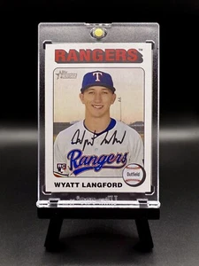 2024 Heritage High Number WYATT LANGFORD RC No. 581 WHITE BORDER SP! RANGERS! - Picture 1 of 2