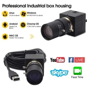 1MP 720P CS Mount 5-50mm manual Varifocal USB Webcam H.264 MJPEG YUY2 UVC Camera - Picture 1 of 12