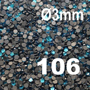 500 Strass thermocollant RHINESTONE hotfix Ø 3 mm ss10 TURQUOISE N° 106 - Picture 1 of 1