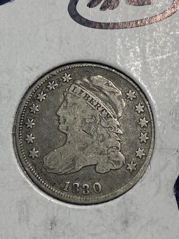 1830 Capped Bust Dime, Free shipping Cover