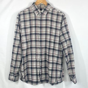 John Varvatos Mens Shirt Plaid Button Up Sz M Cotton Long Sleeve Business Casual - Picture 1 of 9