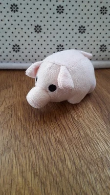 kleines dickes rundes rosa Schweinchen / Ferkel * 8 cm lang * 4,5 cm hoch - Bild 1 von 2