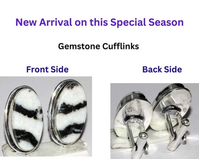 Abotoaduras folheadas a prata 925 turquesa búfalo branco tendência 25X15mm JW - Imagem 1 de 3