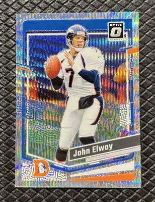 JOHN ELWAY 2023 Donruss Optic #55 Silver Wave Prizm /300 Denver Broncos SP HOF - Image 1 of 2