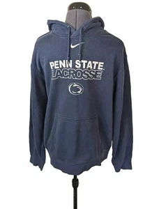 Nike Penn State Embroidered Centre Blue Pullover Hoodie Men's Size M - Picture 1 of 10