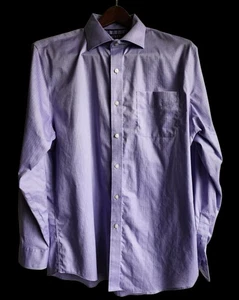 Camisa LAUREN RALPH LAUREN 17.5 36/37 XL Abotonada Púrpura Calce Ajustado Sin Planchar - Imagen 1 de 10