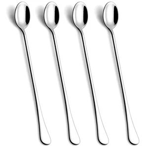 9.5-Inch Long Spoon for Stirring, Ice Cream, Coffee, Cocktail, Stainless Stee... - Picture 1 of 6