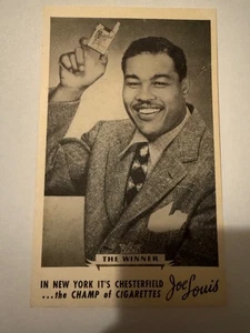 1948 JOE LOUIS Chesterfield Cigarettes Advertising Post Card Heavyweight Champ - Picture 1 of 3