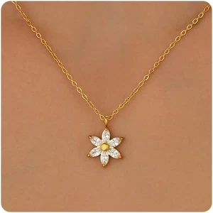 Collane placcate oro 18 carati da donna delicate sole ciliegia acero foglia fragola pendente - Foto 1 di 7