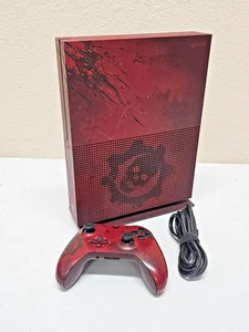 Microsoft Xbox One S Gears of War 4 Limited Edition 2 TB Crimson Red Console - Picture 1 of 16