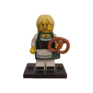 LEGO Series 11 Minifigure - Pretzel Girl - Complete With Stand And Assessories - Picture 1 of 2