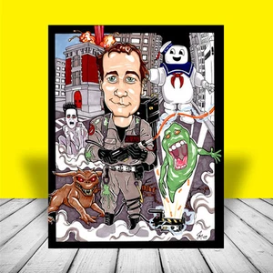 Divertido utilería Cazafantasmas ARTE Dr. Venkman con paquete de protones trampa fantasma firmado por artista - Imagen 1 de 1