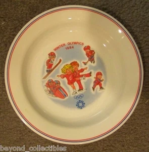 VINTAGE COLLECTIBLE CAMPBELLS SOUP KIDS SARAJEVO WINTER OLYMPICS BOWL PLATE 1984 - Picture 1 of 3