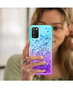 For Samsung Galaxy A13 4G/5G Case Glitter Phone Cover Blue Purple Galaxy Wireles - Photo 1 sur 6