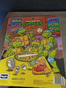 Teenage Mutant Ninja Turtles Frame Tray Puzzle 05038 Pizza ROSE ART 1990 - Picture 1 of 6