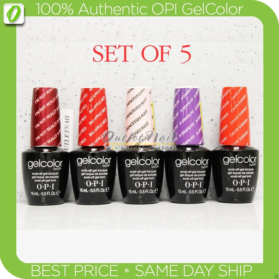 OPI GelColor Kit JUEGO DE 5 Cualquier Remojo Gel Color Uñas UV Lote LED - Envío en 24h Foto 1 de 1
