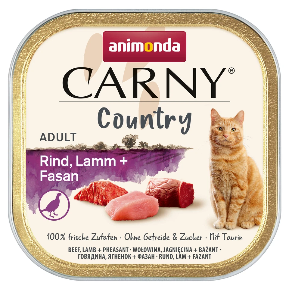 animonda Carny Adult Country Rind Lamm + Fasan 32x 100 g Katzenfutter Nassfutter - Bild 1 von 1