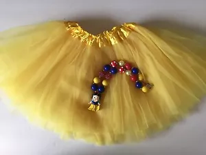 NUEVO Niñas Grueso PRINCESA Colgante Chicle Blancanieves Collar y Tutú Set - Imagen 1 de 3