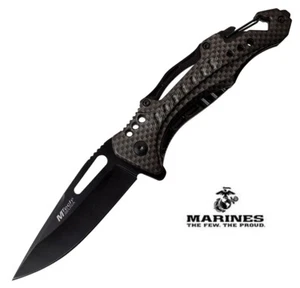 USMC pocket knife Assisted opening Carbon Fiber Handle - Picture 1 of 3