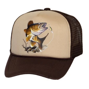 Top Headwear Bass Fishing Hat - Snapback Trucker Angler Cap For Men - Picture 1 of 4
