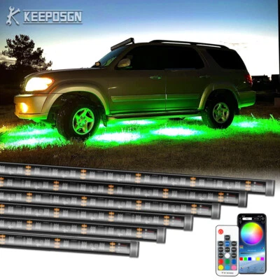 6 peças para Toyota Sequoia 4Runner RGB kit de tira de luz subterrânea perseguindo controle de aplicativo - Imagem 1 de 4