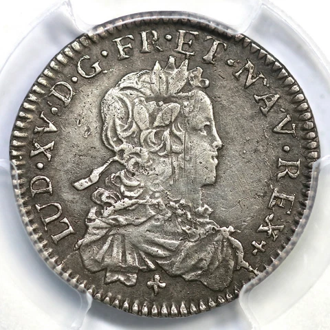 1721-I PCGS XF Details France 20 Sol Coin Cover