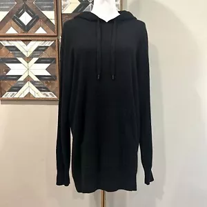 Naadam Cashmere Hoodie Sweater Dress in Black - Medium - Picture 1 of 7