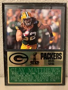 Clay Matthews 6x8 Green Bay Packers Plaque