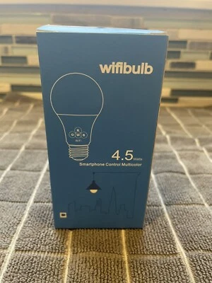 LED Smart Light Wifi Bulb E27 Colorful Dimmable 4.5W, Works with Alexa & Google - Image 1 of 4