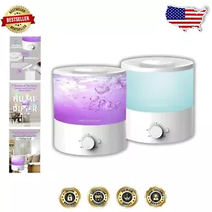 Cool Mist Ultrasonic Humidifiers for Babies | 2-Pack Essential Oil Diffusers - Picture 1 of 7
