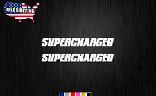 SUPERCHARGED DECAL STICKER 2X STICKERS (CHOOSE COLOR)