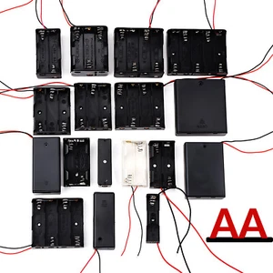 AA Battery Holder Box Case Connector 1- 8 Position Open or Enclosed with Switch - Picture 1 of 25