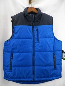 Outdoor Life Men's Puffer Vest Size XL Gorpcore Polyester Blue Front Zip Pockets - Picture 1 of 7