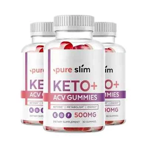 3-Pack Pure Slim Keto ACV Gummies, PureSlim Gummies Weight Loss -180 Gummies - Picture 1 of 3