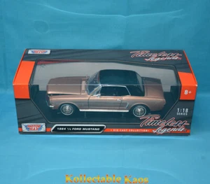 1:18 Motormax - Timeless Legends - 1964 1/2 Ford Mustang (Hard Top) - Brown - Picture 1 of 2